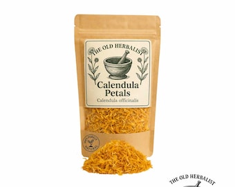 Pétalos de caléndula (Calendula officinalis, hojas sueltas secas para manualidades y té)