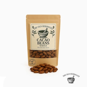 Cacao Beans Whole | Criollo Theobroma Cacao |  | Cocoa Beans | Premium Quality| Herbal | Loose | Herb