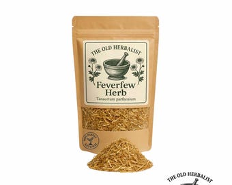 Hierba de matricaria – Tanacetum parthenium / Hojas sueltas / Té de hierbas de cosecha silvestre / Cosecha fresca