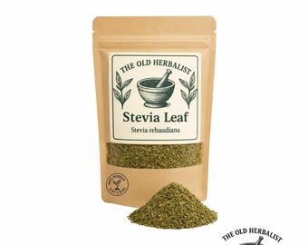 Folha de estévia | Stevia rebaudiana | Folhas secas