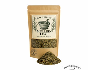 Mullein Leaf – Verbascum thapsus | Wild-Harvested Loose Herbal Tea | Fresh Organic Leaves | Botanical Herb