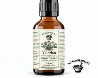 Valerian Tincture, 50 ml - Alcohol-Free Extract with Vitamin B1