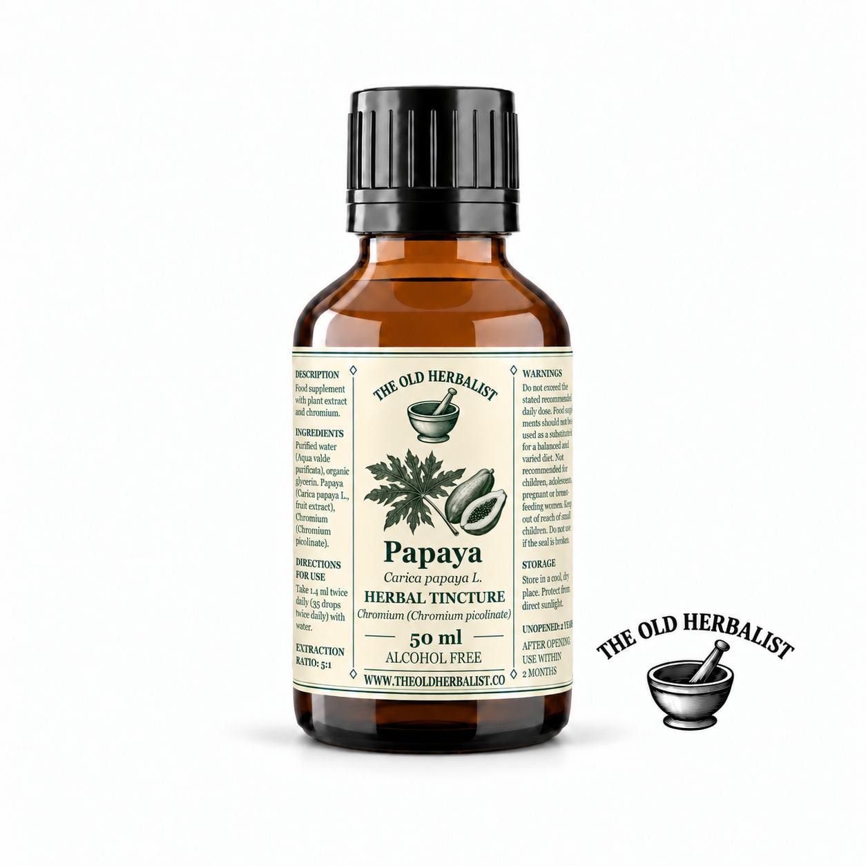 Papaya Tincture, 50 ml - Alcohol-Free Extract - Etsy Portugal