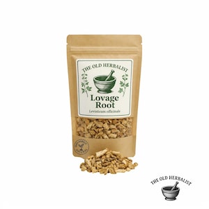 Raíz de apio de monte – Levisticum officinale Raíz cortada suelta