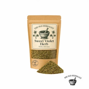 Sweet Violet Herb – Viola odorata | Wild-Harvested Loose Leaf Herbal Tea | Fresh Batch, No Pesticides