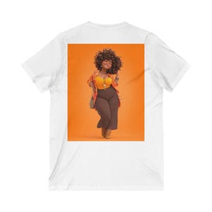 Vibrant Graphic V-Neck Tee, Unisex T-Shirt, Casual Wear, Everyday Style, Gift for Her, Summer Apparel, Plus Size Fashion