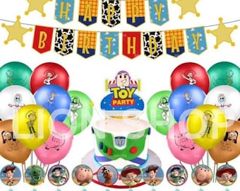 Toy Story Kindergeburtstag Partyzubehör Banner Ballon-Set Dekoration