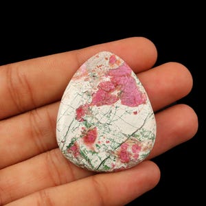 Cobalt Calcite Gemstone Cabochon: Jewelry Making Stone (45*36 MM)