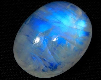 AAA Regenbogen Mondstein Cabochon: Natürlicher Blue Fire Edelstein, Schmuckherstellung