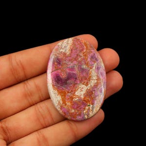 Cobalt Calcite Gemstone Cabochon: Jewelry Making Stone (52*36 MM)