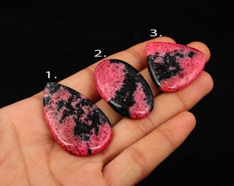 Natuurlijke rhodoniet cabochon: ovale steen voor het maken van sieraden