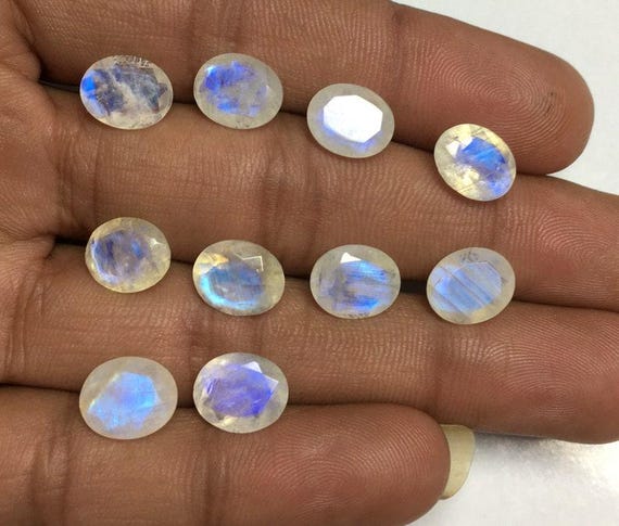 Rainbow Moonstone Gemstone: Oval Faceted AAA Quality - June Birthstone