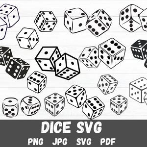 Dice svg, dice, dice cut file, gambling svg, two dice svg, dice silhouette, six Sided Dice svg, casino svg, rolling dice svg, dice png
