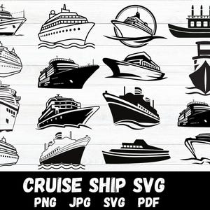 Cruise Ship SVG, Cruise Svg, Cruise Vacation svg, Ship Svg, Yacht Svg, Boat svg, Cruise Cricut, Cruise Silhouette, Cruise Ship Clipart, Png