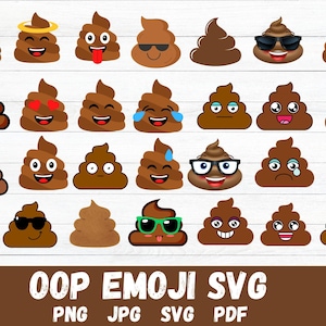 Oop Emoji Svg - Poop Emoji Svg Bundle - Poop Clipart Cute Poop Emoji Svg - Poop Emoji Cut File - Kawaii Poop Emoji Svg - Instant Download
