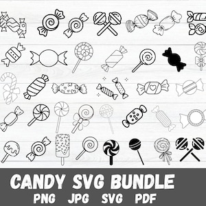 Candy Svg Bundle - Candy Svg - Sweet Treats Svg - Candy Clipart - Lollipop Svg - Sweet Candy -Candy Png - Sweet Sugar - Digital Download