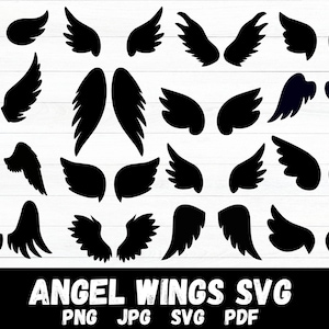 Engelsflügel SVG, Engelsflügel svg, Engelsflügel PNG, Flügelform, Flügelform, Cut-Datei, Cricut, Silhouette, kommerzielle Nutzung, Sofortiger Download