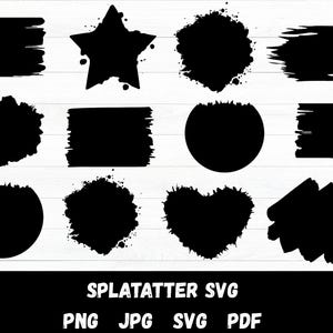 Splatter Svg, Brush Strokes Svg Paint Brush Svg, Splatter Background Keychain Svg, Overlay Background Backsplash, Grunge Svg, Distressed Svg