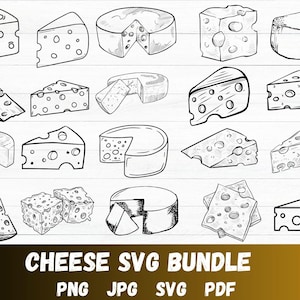 Cheese SVG, Cheese Outline SVG, Cheese Digital File, Cheese Cut File, Cheese Silhouette, Cheese Clipart, Cricut, Vector,Png,Instant Download