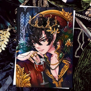 Stampa "Il re" Cardan - Il principe crudele (Il popolo dell'aria)/ Lamina // Illustrazione / Romanzo fantasy