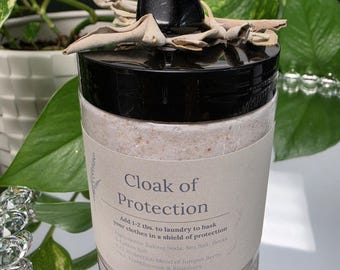 Cloak of Protection Laundry Blend | Spiritual Shield, Grounding Salt, Aromatherapy Wash
