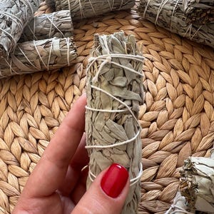 Bâtons de sauge blanche Salvia Apiana, sauge sacrée de Californie pour nettoyer, guérir les chakras, encens purificateur d&#39;énergie de méditation