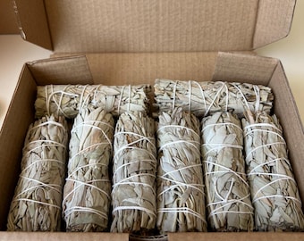Paquet de bâtons de sauge blanche Salvia Apiana, sauge sacrée de Californie pour nettoyer, guérir les chakras, encens purificateur d'énergie de méditation