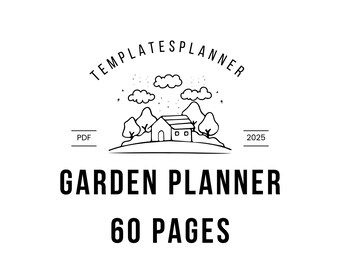 Garden Planner PDF – Printable or Digital Gardening Journal – 60 Pages