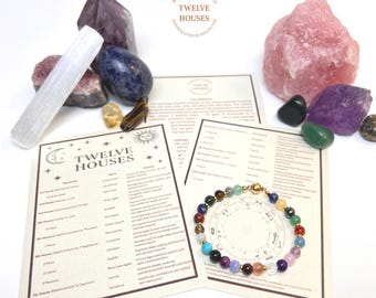 Custom Birth Chart Gemstone Bracelet: Personalized Astrology Jewelry