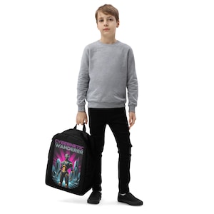 Sac à dos Cybernetic Wanderer pour enfants, sac à dos robot, sac à dos pour enfants, cartable, sac à dos à imprimé graphique, sac à dos robot futuriste pour étudiants