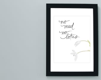 Lotus Flower Digital Print - Yoga Art - Méditation Art - Téléchargement instantané