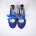 blue ballet flats with ribbon