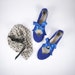 blue ballet flats with ribbon