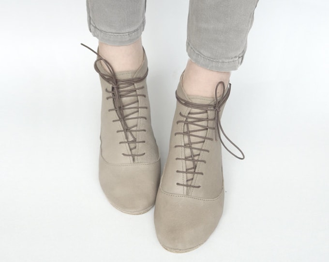 light grey low heel shoes