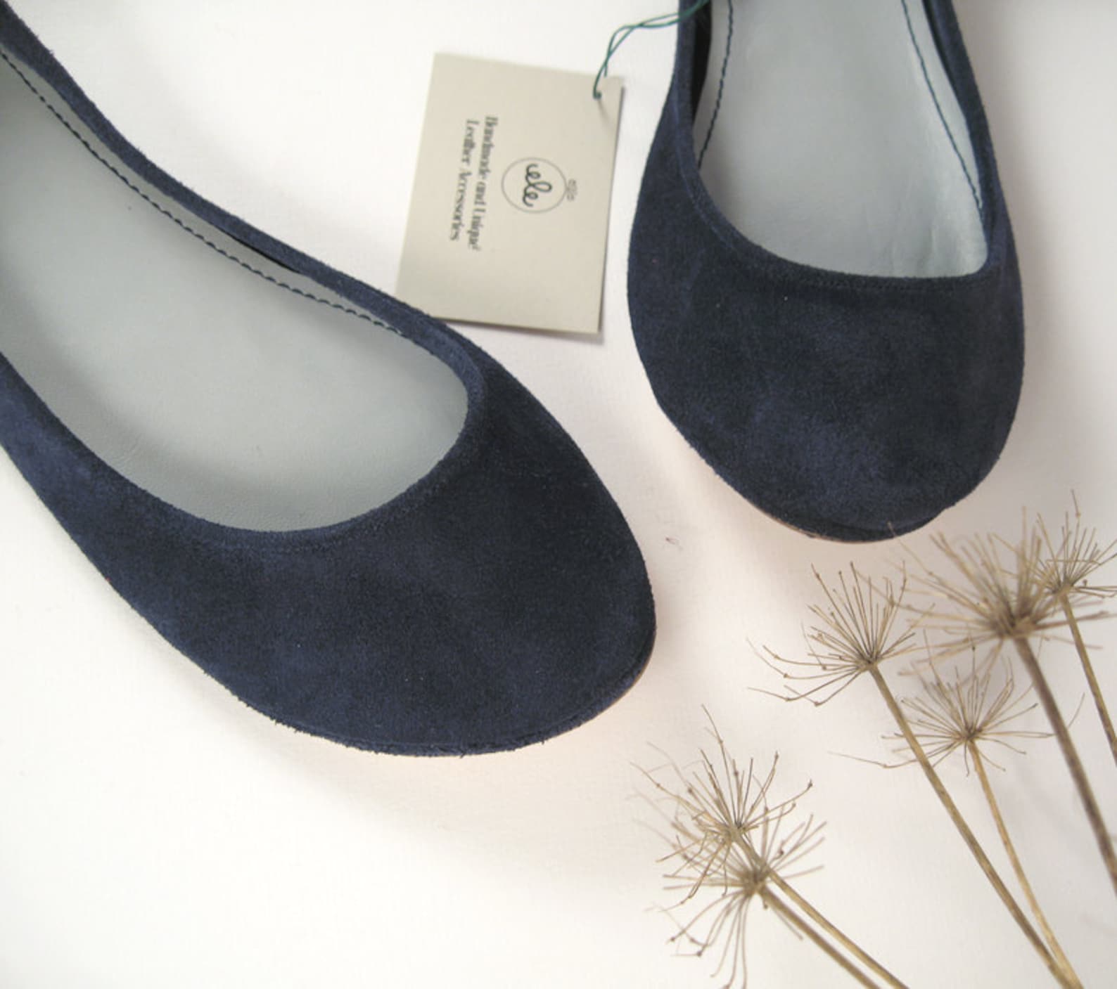leather ballet flats. bridal shoes. women shoes. low heel wedding shoes. blue flats. italian leather shoe. bridal gift. bridesma