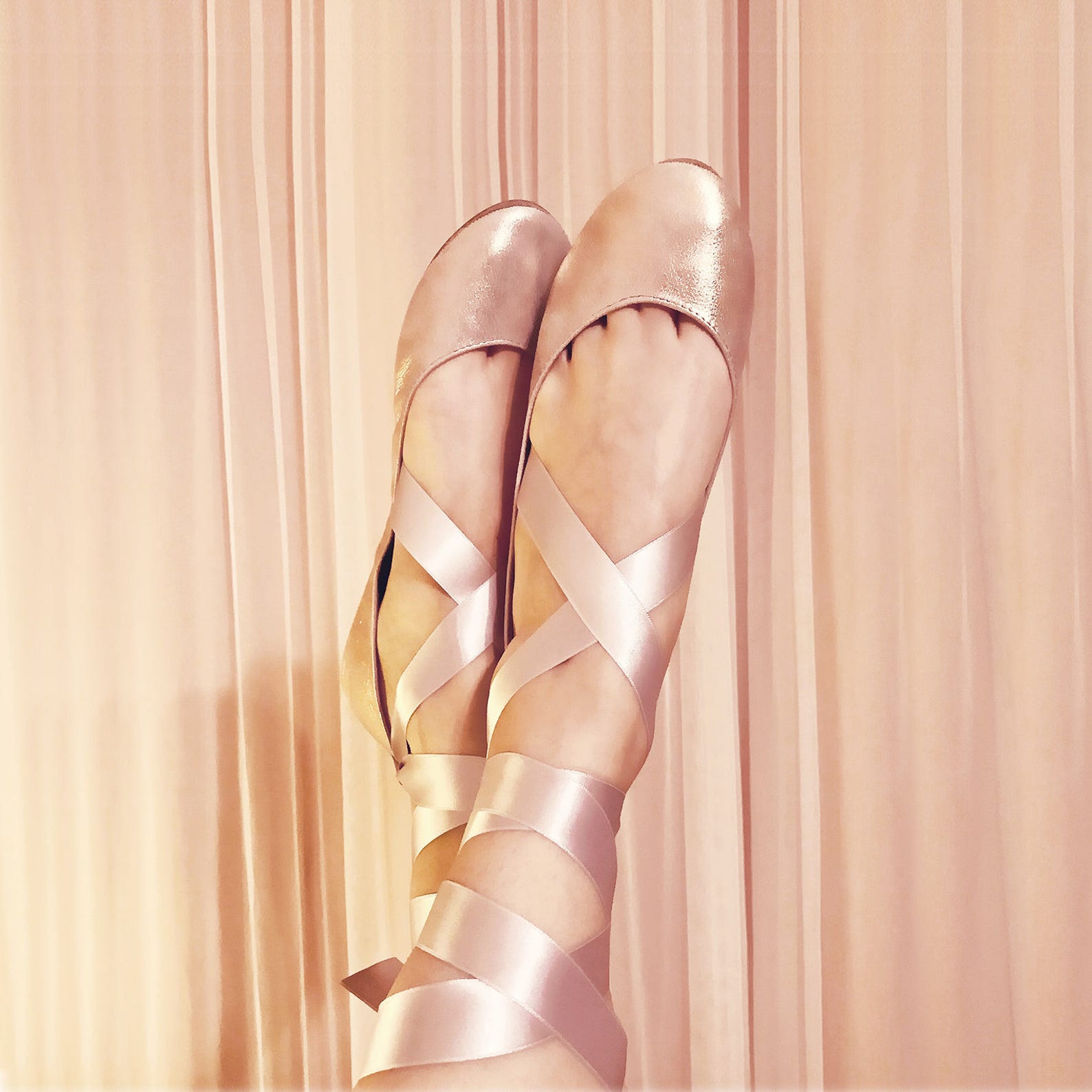 gold ballet flats for wedding