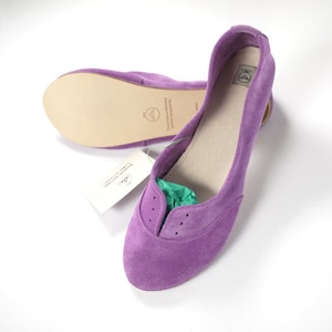 Woman Oxford Shoes in Orchid Lilac Soft Italian Leather, Handmade Low Heel Shoes, Elehandmade