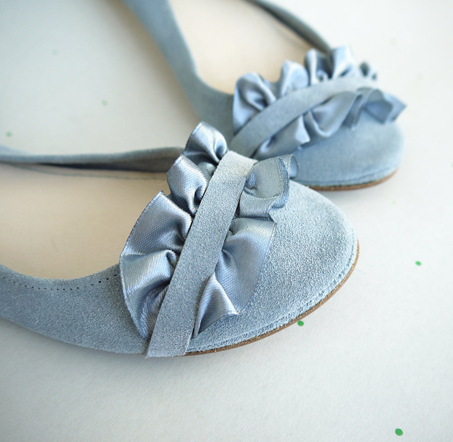bridal shoes. wedding ballet flats with satin ribbon. bride low heel. pointe shoes. serenity leather flats. ruffle shoes. brides