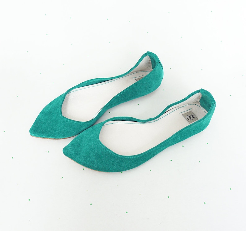 apple green ballet flats