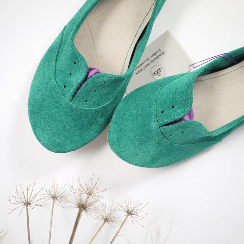 Oxfords Shoes in Emerald Aqua Green Italian Soft Leather | Etsy