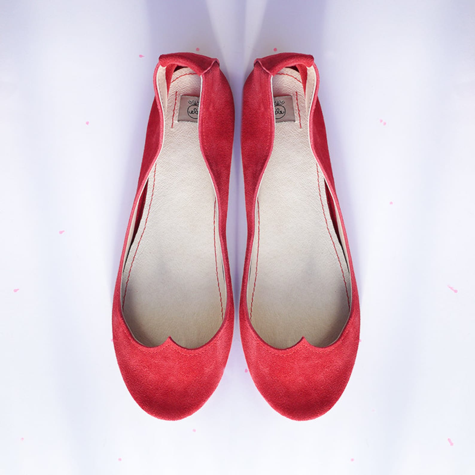 red ballet shoes. ballet flats. leather flats. red shoes. wedding shoes. bridal shoes. gift for her. personalized gift. handmade