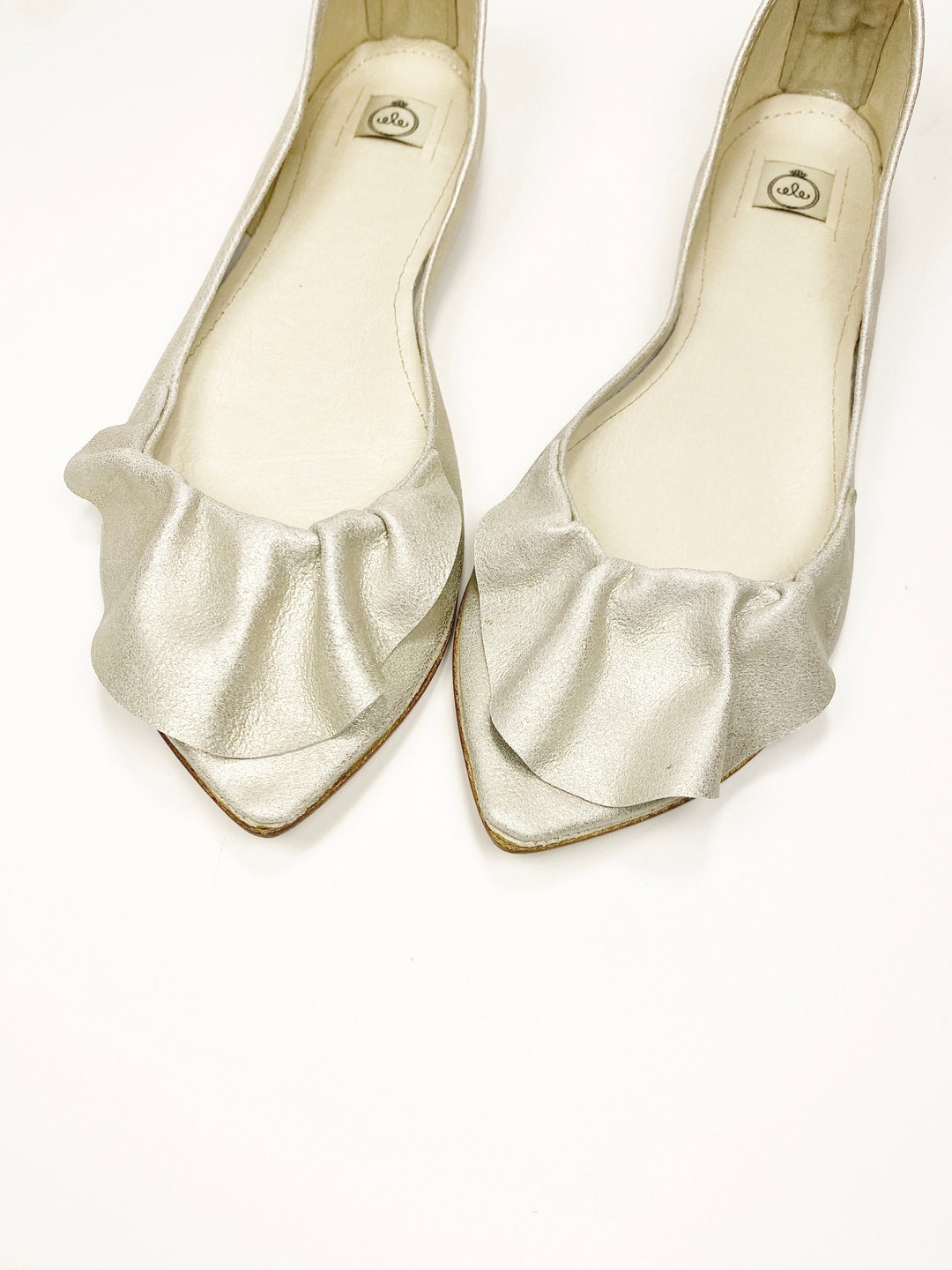white flats for bride