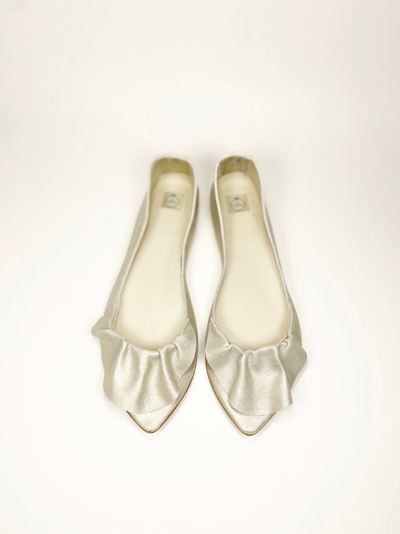 white flats for bride