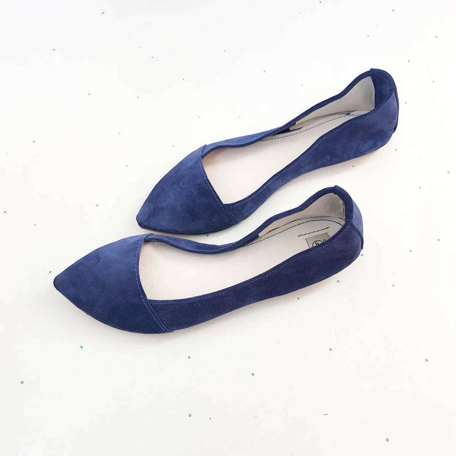d' orsay shoes. pointy ballet flats. pointy shoes. pointy flats. pointed toe shoes. blue ballet flats. bridal shoes. somethi