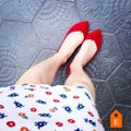 Pointy Toe Flats Shoes in Soft Red Italian Leather, Elehandmade Shoes product logo