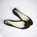 Ballet Flat Shoes in Black Soft Italian Leather, Elehandmade Ballerinas Pump Shoes product logo