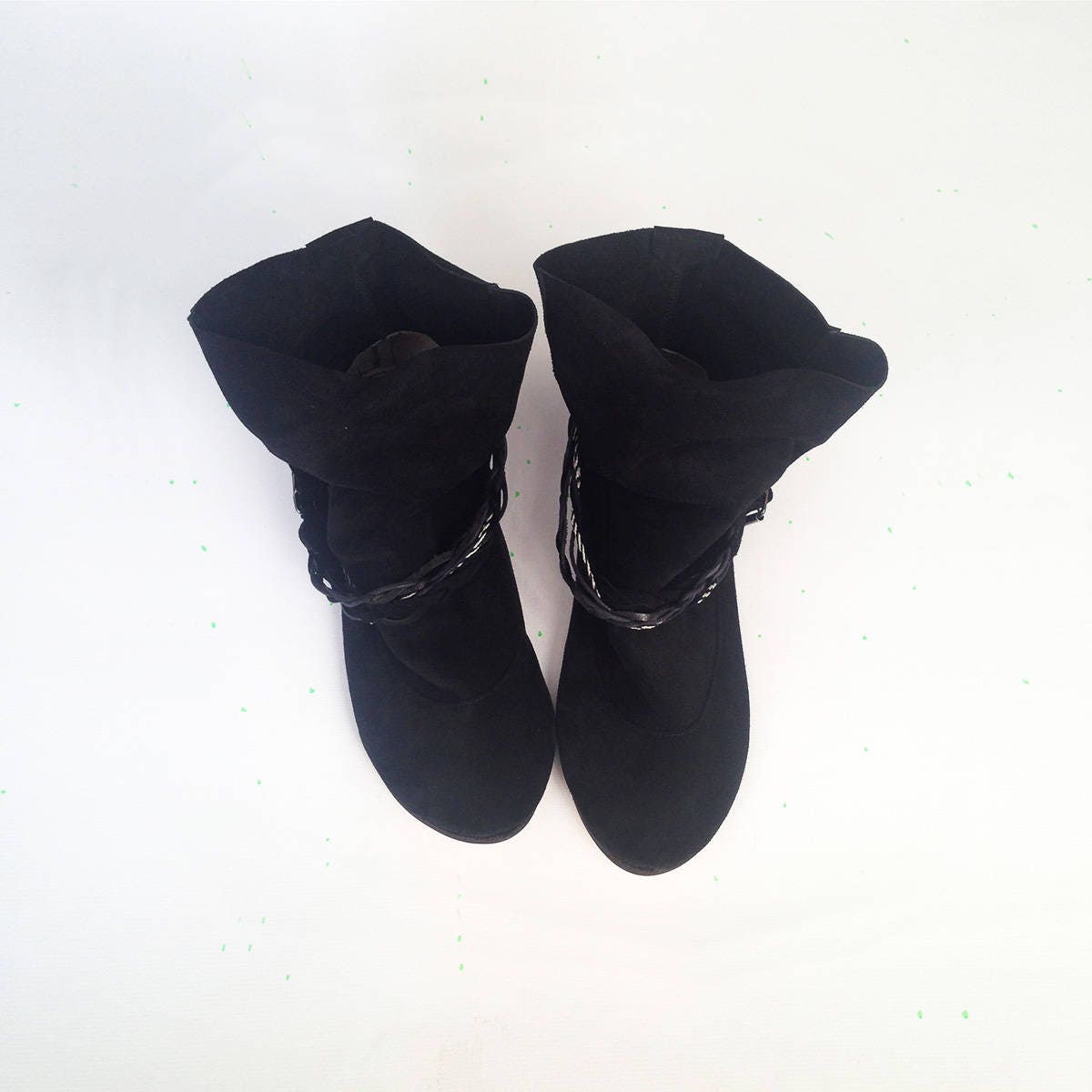 Suede slouch boots