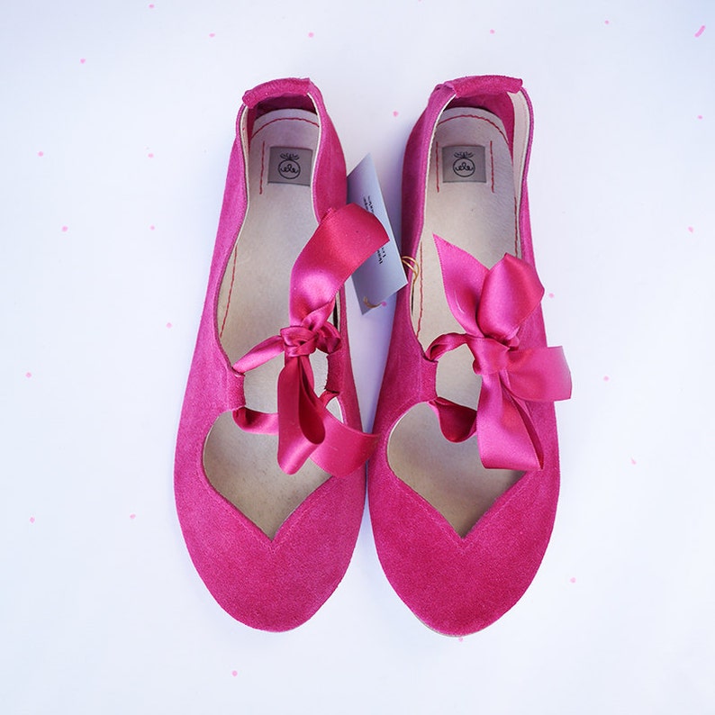 ballet flat shoes with ribbon