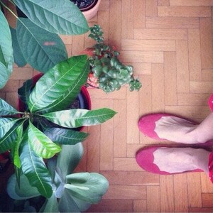 Red Ballet Flats Shoes in Soft Italian Leather, Low Heel Comfortable Shoes, Elehandmade image 7