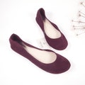 Ballet Flat Shoes in Soft Italian Oxblood Leather, Handmade Burgundy Elehandmade Ballerinas product logo